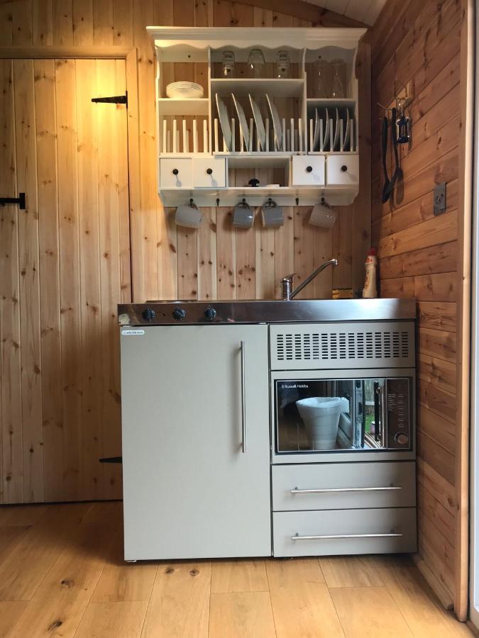 Unique Sheperds Hut Private Hot Tub, Ensuite & Kitchenette Clodock Zewnętrze zdjęcie